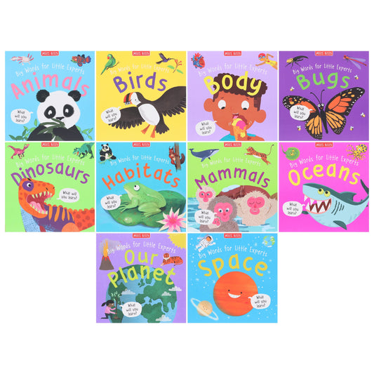 Big Words for Little Experts By Miles Kelly: 10 Books Collection Set - Ages 2+ - Paperback 0-5 Miles Kelly Publishing Ltd