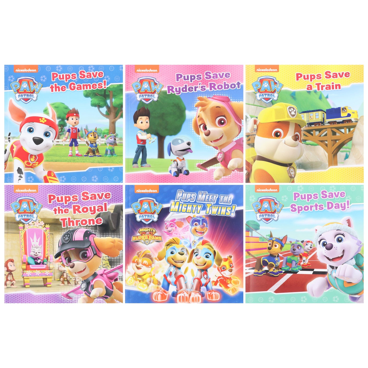 Nickelodeon PAW Patrol Pups: 6 Picture Books Collection Set - Ages 2-5 - Paperback 0-5 HarperCollins Publisher