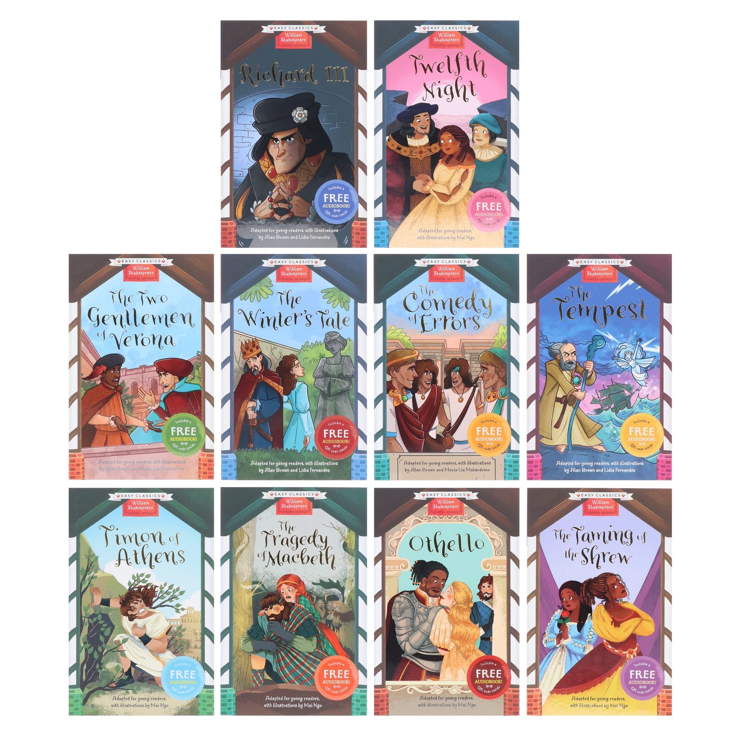 Easy Classics: The William Shakespeare Children's Collection by Gemma Barder (Volume 2) 10 Books Box Set - Ages 7-9 - Paperback