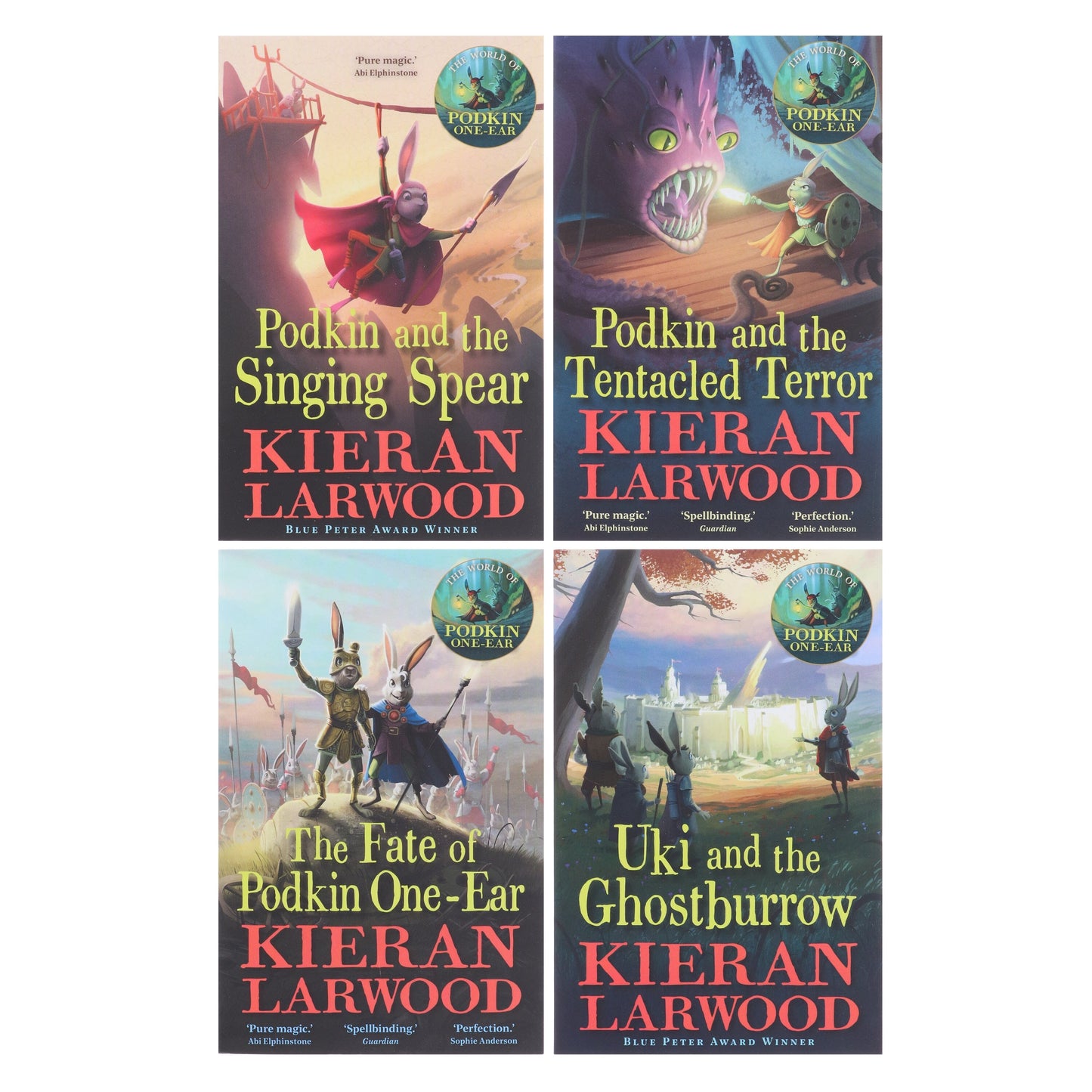 The World of Podkin One-Ear Series (Book 6-9) by Kieran Larwood 4 Books Collection Set - Ages 9+ - Paperback