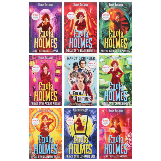 Enola Holmes Series By Nancy Springer Complete: 9 Books Collection Set - Ages 9+ - Paperback