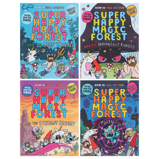 Super Happy Magic Forest Series by Matty Long: Colour illustrated 4 Books Collection Set - Ages 6+ - Paperback Graphic Novels Oxford University Press