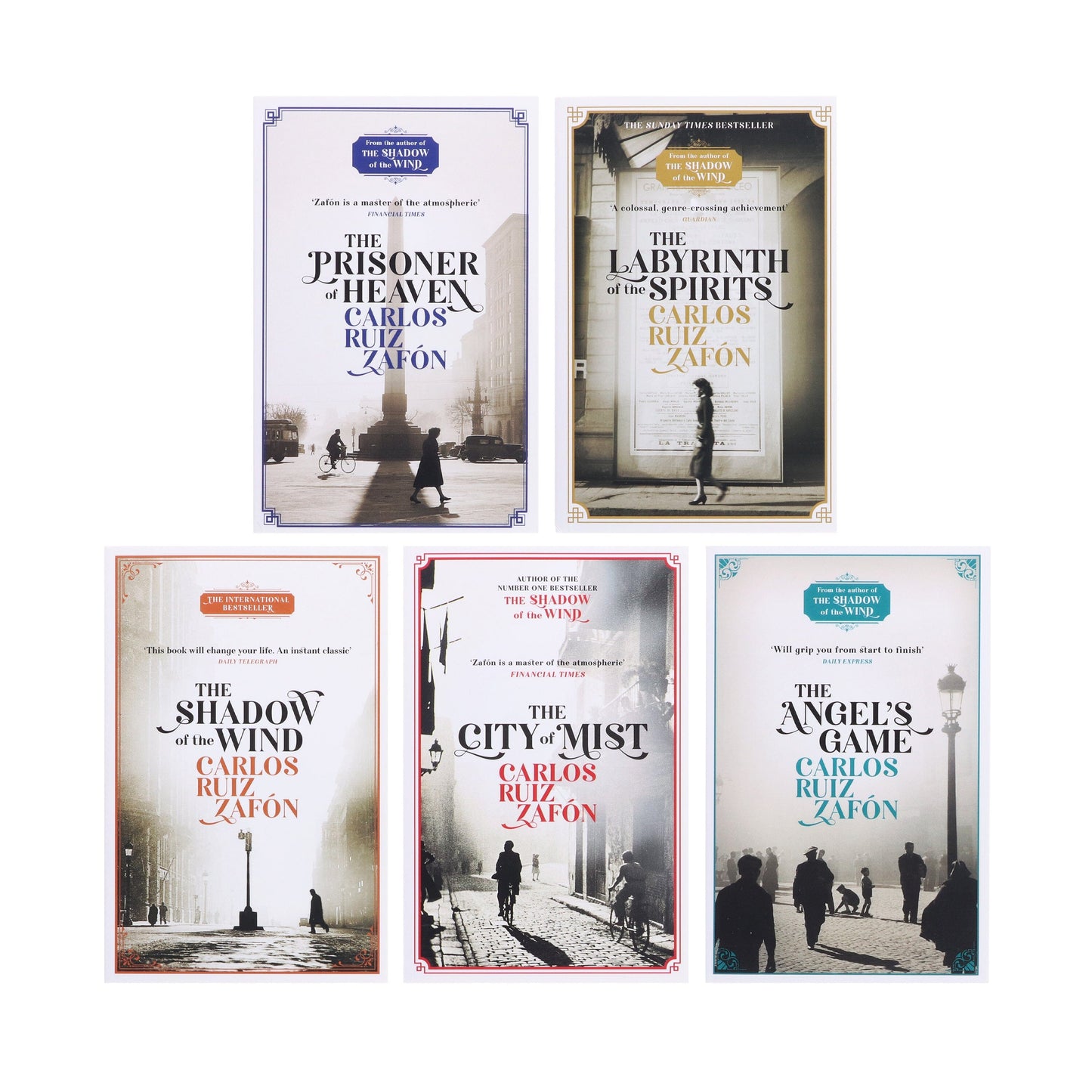 The Cemetery of Forgotten Books by Carlos Ruiz Zafon: Books 1-5 Collection Set - Fiction - Paperback Fiction Orion