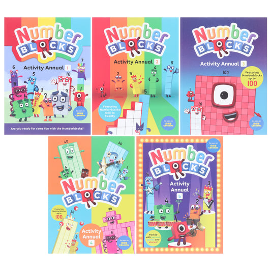 Numberblocks Fun Activity Annuals 1-5 Collection: 5 Books Set By Sweet Cherry Publishing - Ages 4+ - Paperback 3-5 Sweet Cherry Publishing
