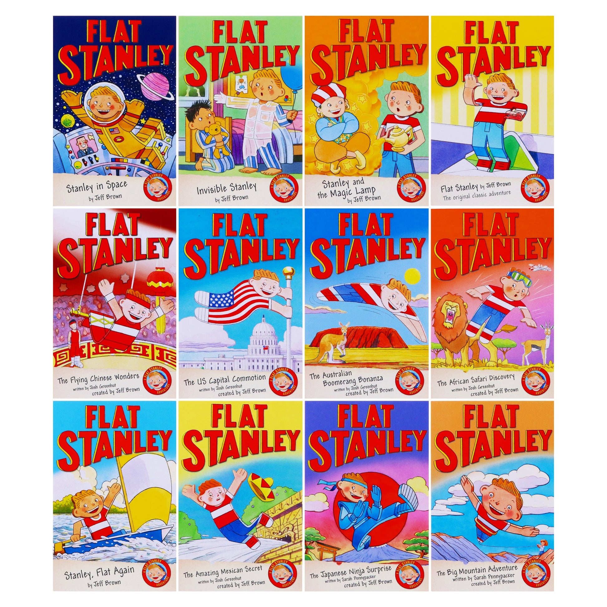 The Flat Stanley Adventure 12 Books Collection Box Set By Jeff Brown - Children's Literature - Paperback 7-9 Egmont Publishing