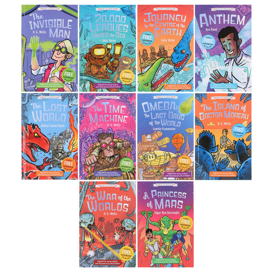 The Science Fiction Children's Classics Collection Illustrated 10 Book Box Set - Ages 7-9 - Paperback