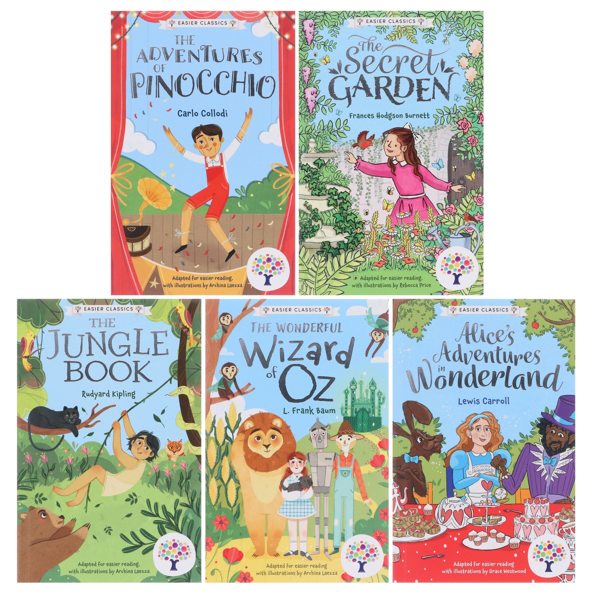 Easier Classics Reading Library: The Children’s Collection 5 Books Box Set With Free Audio Books - Ages 7-9 - Paperback 7-9 Sweet Cherry Publishing