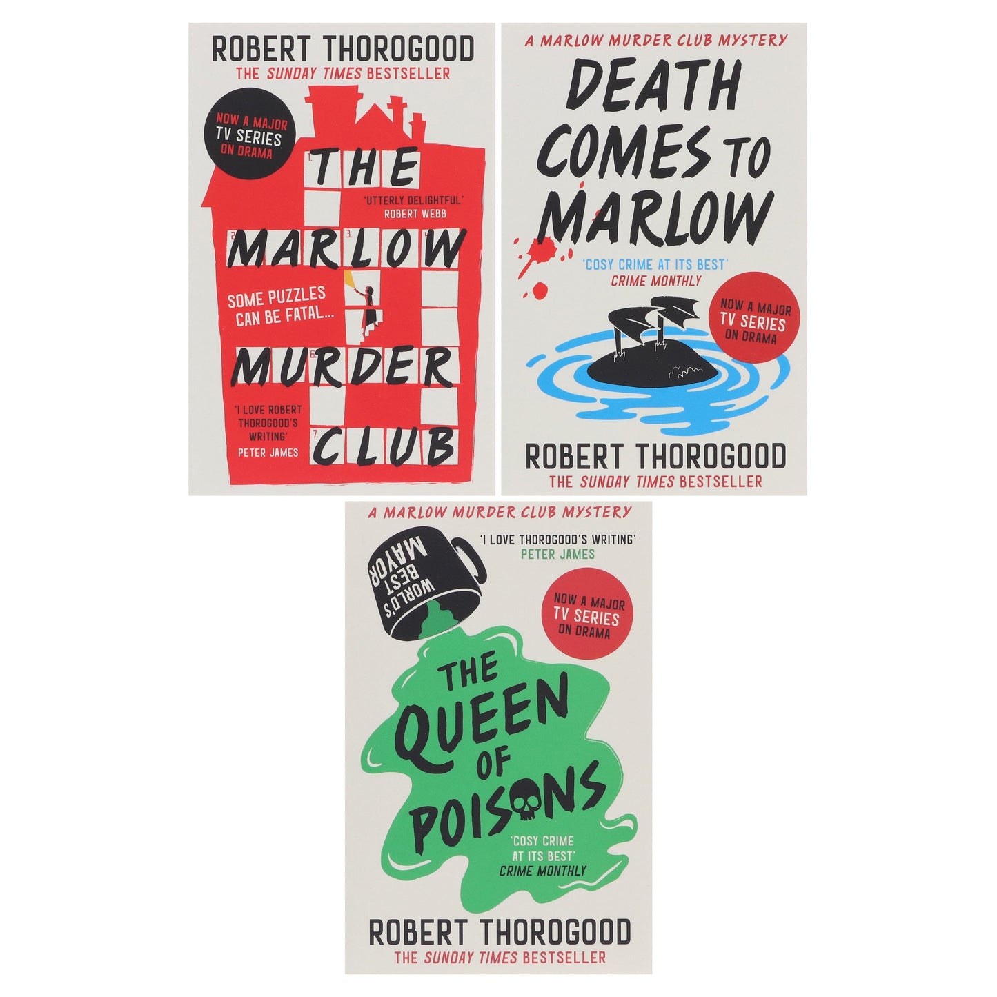 The Marlow Murder Club Mysteries By Robert Thorogood 3 Books Collection Set - Fiction - Paperback