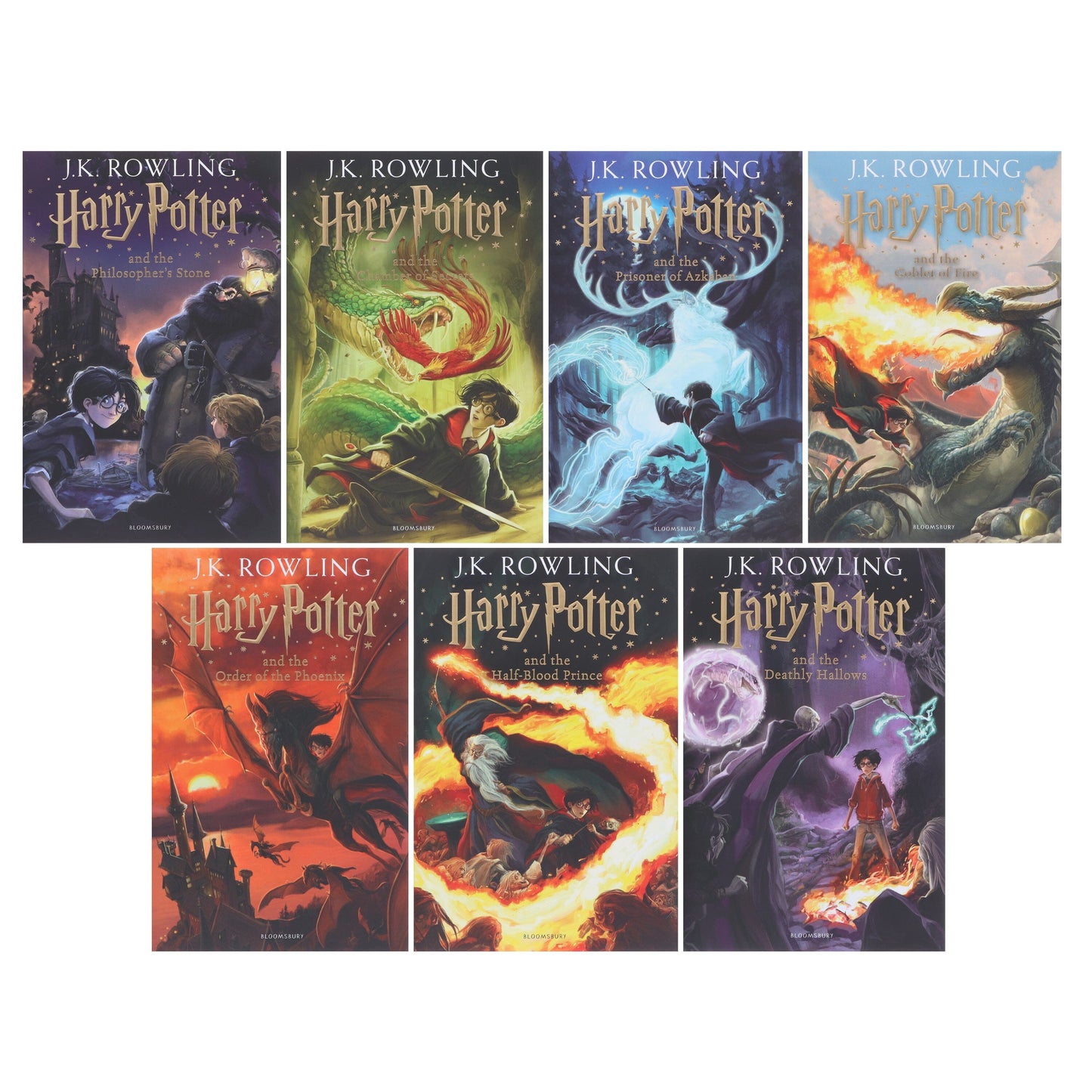 Harry Potter Magical Owl Post Box Set by J.K. Rowling: Complete 7 Books Children’s Collection With Fun Character Stickers! - Ages 9-11 - Hardback