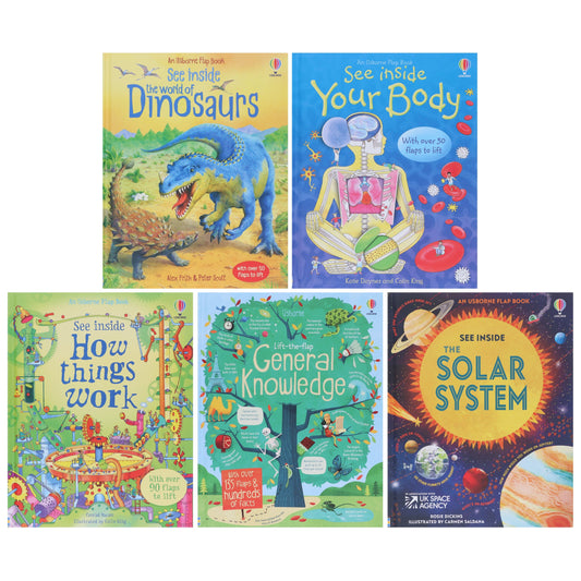 Usborne Lift The Flap See Inside Series Collection 1: 4 Books Set - Ages 6+ - Board Book 7-9 Usborne Publishing Ltd