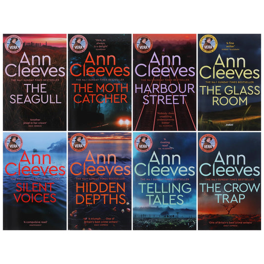 安·克利夫斯 (Ann Cleeves) 著《維拉·斯坦霍普》(Vera Stanhope) 8 冊套裝 - 小說 - 平裝本