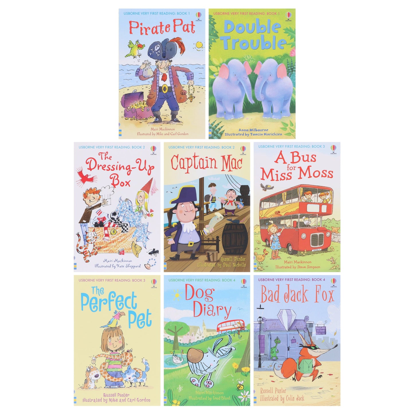 Starting to Read with Phonics: 8 Story Books (Plus 1 Activity Book & My Alphabet Chart) Collection Box Set - Ages 4+ - Paperback 5-7 Usborne Publishing Ltd