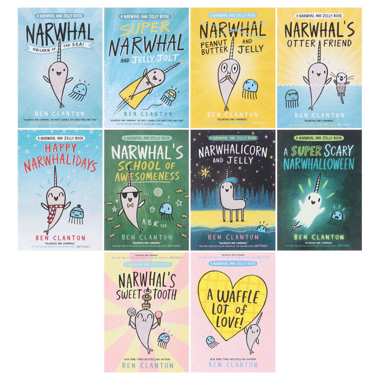 Narwhal and Jelly Series By Ben Clanton 10 Books Collection Set - Ages 4-8 - Paperback
