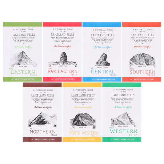 The Pictorial Guides to the Lakeland Fells by Alfred Wainwright: 50th Anniversary Edition 7 Books Box Set - Non-Fiction - Paperback