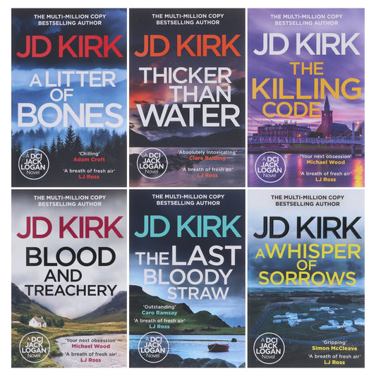 DCI Logan Crime Thrillers Series by JD Kirk 6 Books Collection Set (Book 1-6) - Fiction - Paperback
