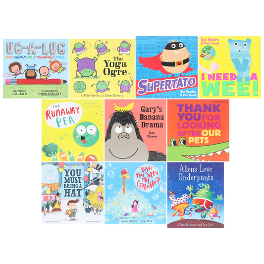 Giggles Galore Collection Illustrated 10 Picture Books Set - Ages 3+ - Paperback