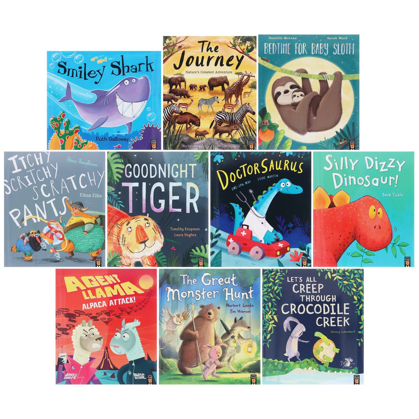 Animal Bed Time Stories Illustrated 10 Picture Books Collection Set - Ages 3-6 - Paperback