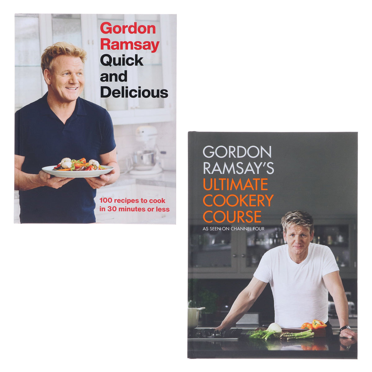 Gordon Ramsay's Cookbook Collection (Quick & Delicious and Ultimate Cookery Course) 2 Books Set - Non Fiction - Hardback