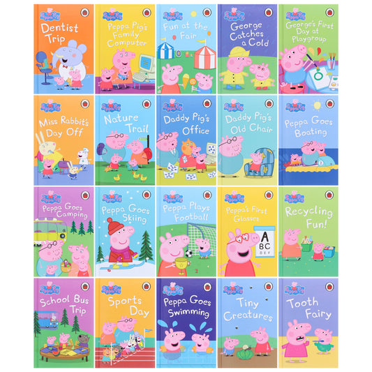 Peppa Pig Bedtime Stories 20 Hardback Books Box Set By Ladybird - Ages 0-5 B2D DEALS Penguin