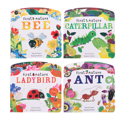 First Nature 4 Books Childrens Collection Set (ANT, BEE, CATERPILLAR & LADYBIRD) By Harriet Evans - Ages 0-5 - Board Book 0-5 Little Tiger Press Group