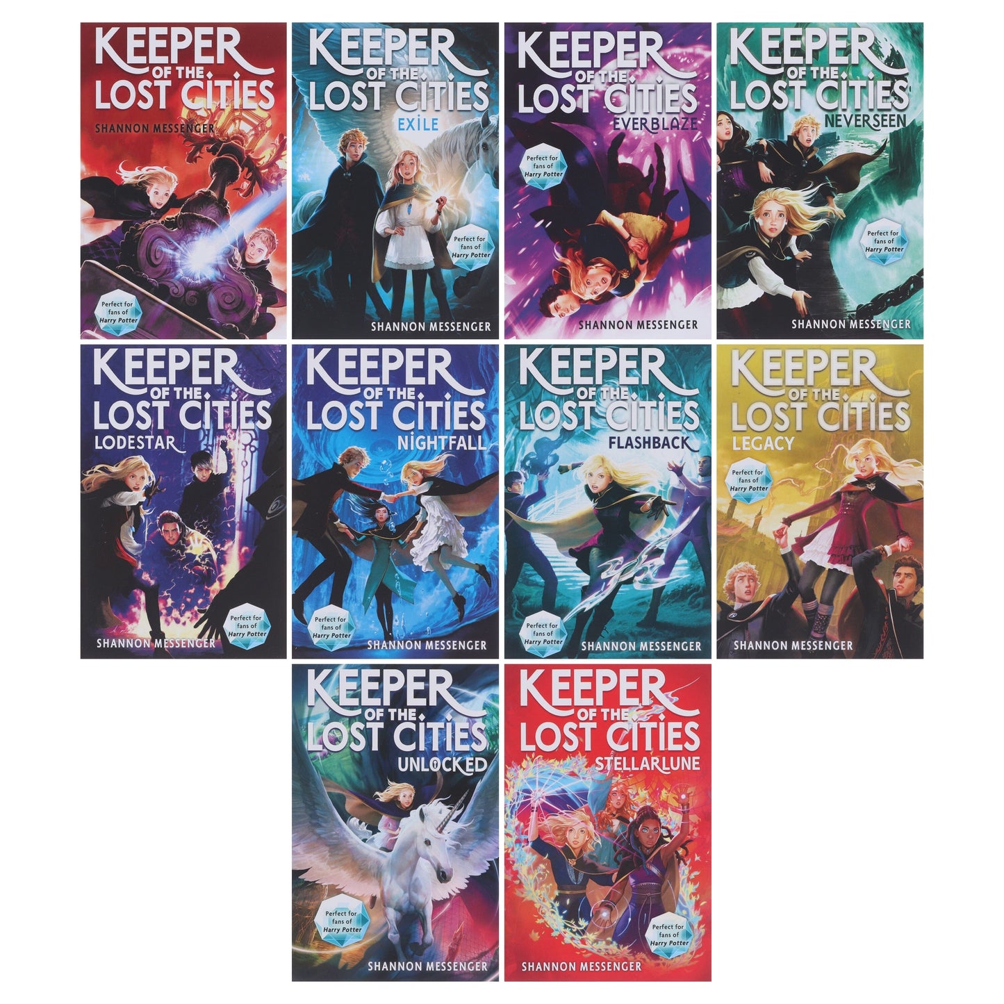Keeper of the Lost Cities by Shannon Messenger 10 Books Collection Set - Ages 8+ - Paperback