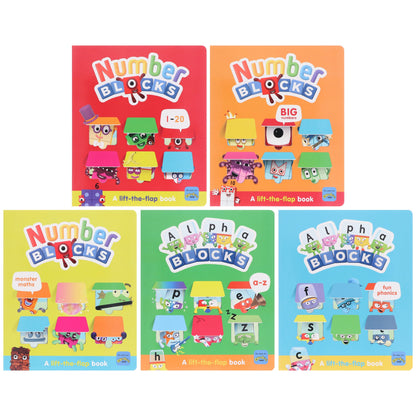 Numberblocks and Alphablocks Lift-the-Flap 5 Books Collection Set By Sweet Cherry Publishing - Ages 3 years and up - Board Book 0-5 Sweet Cherry Publishing