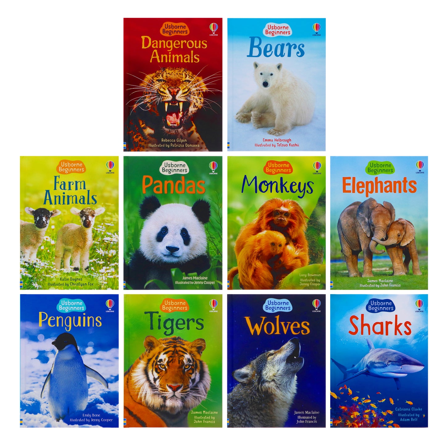 Usborne Beginners Animals Series 10 Books Collection Box Set - Ages 4+ - Hardback