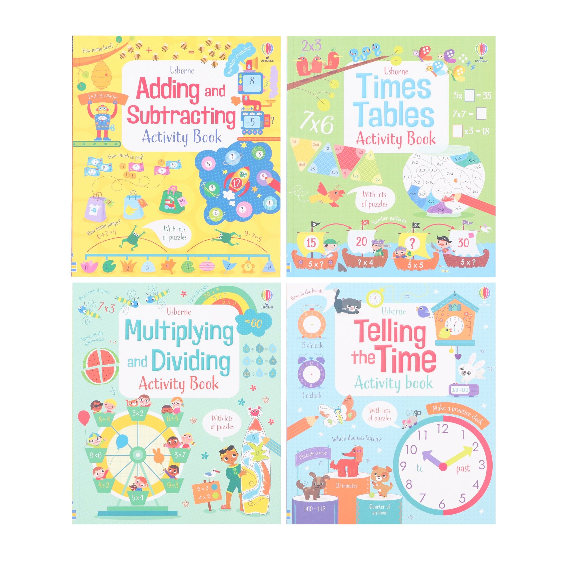 Usborne Maths Activity Series 4 Books Collection Set - Ages 5-9 - Paperback 5-7 Usborne Publishing Ltd