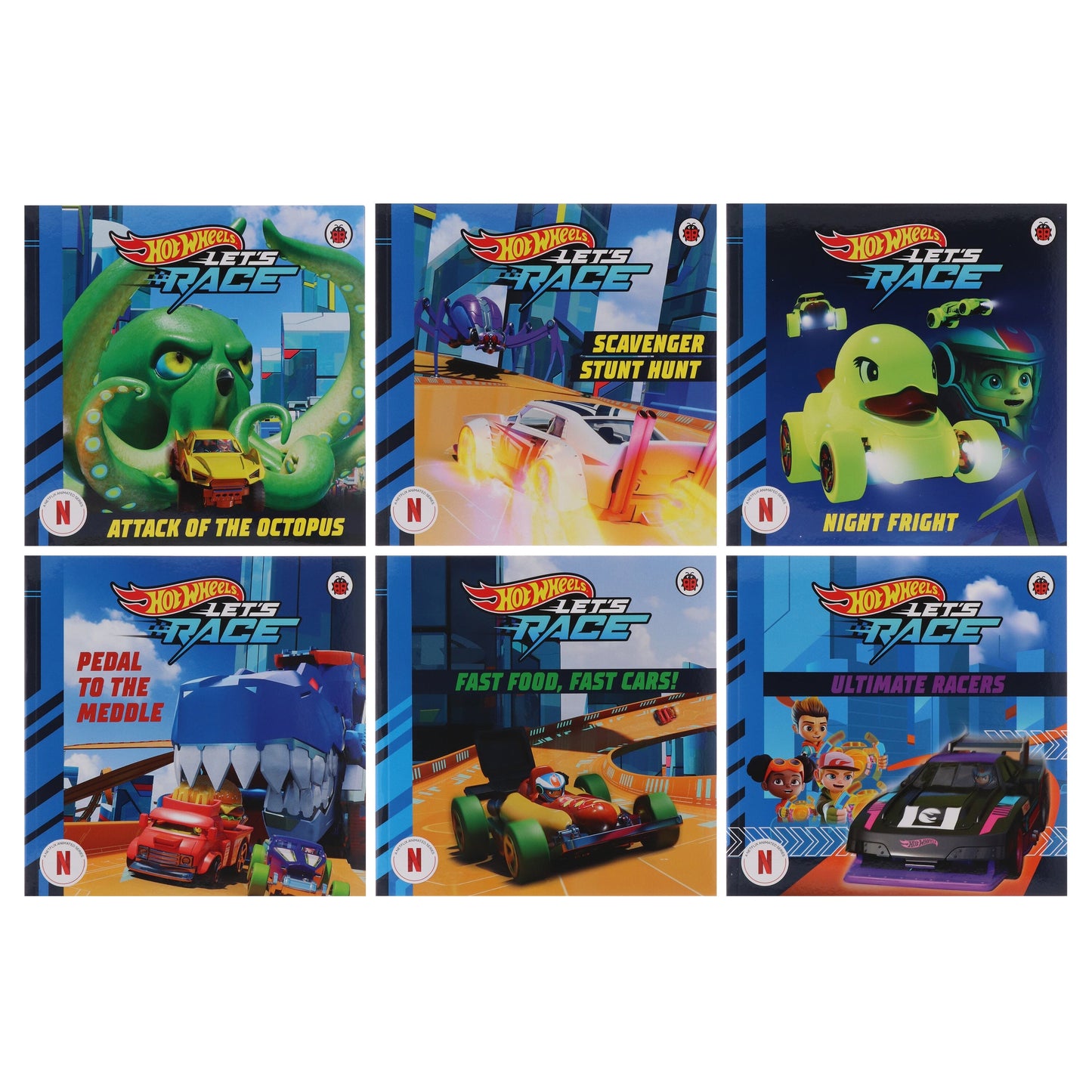 Hot Wheels: Let’s Race Collection 6 Picture Storybook Collection Set - Ages 3+ - Paperback