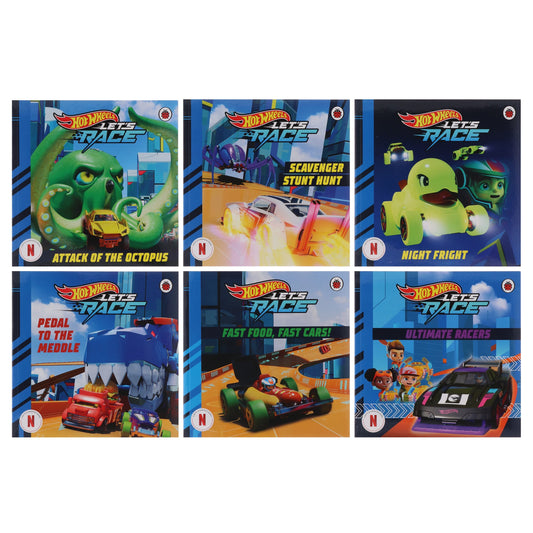 Hot Wheels: Let’s Race Collection 6 Picture Storybook Collection Set - Ages 3+ - Paperback