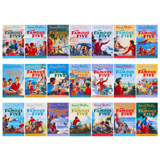 Famous Five 21 Books Box Set by Enid Blyton - Ages 9-14 - Paperback B2D DEALS Hodder & Stoughton