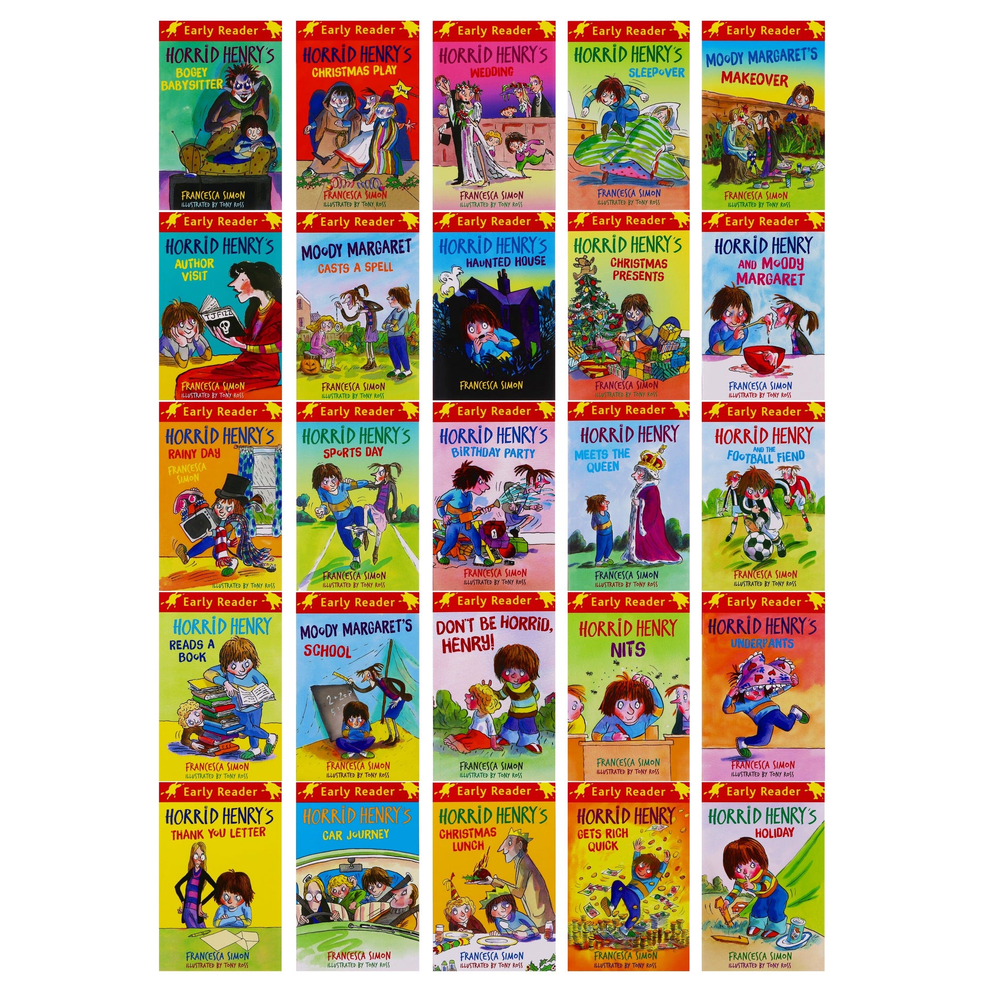 Horrid Henry Early Readers 25 Books Children Collection Box Set By Francesca Simon- Ages 7-9 - Paperback 7-9 Orion Children's Books