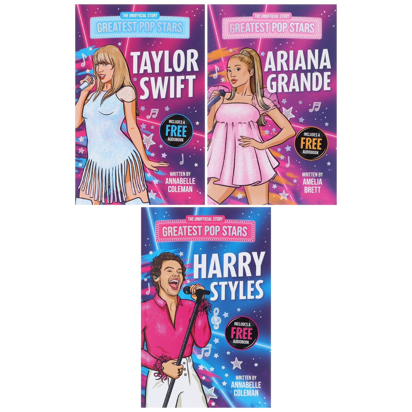 Greatest Pop Stars Series 3 Books Collection Set (Includes A Free Audiobook) - Ages 7-9 - Paperback