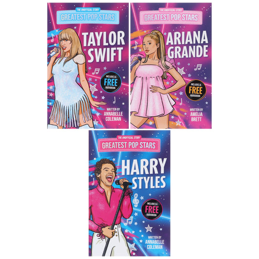 Greatest Pop Stars Series 3 Books Collection Set (Includes A Free Audiobook) - Ages 7-9 - Paperback