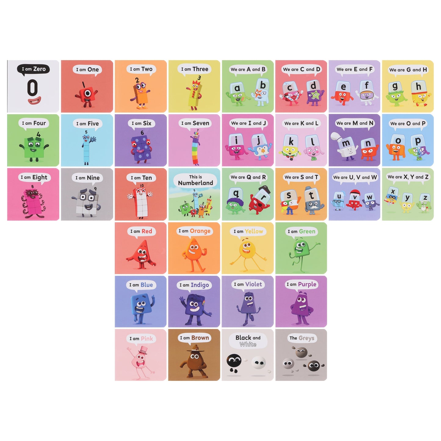 A Case of Numberblocks, Alphablocks & Colourblocks 36 Mini Books Collection Set - Ages 0-5 - Board Book