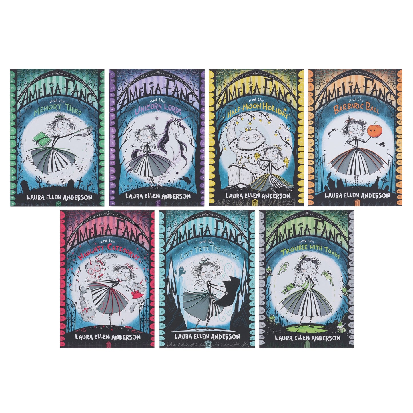 Amelia Fang Series by Laura Ellen Anderson 7 Books Collection Set - Ages 7-10 - Paperback