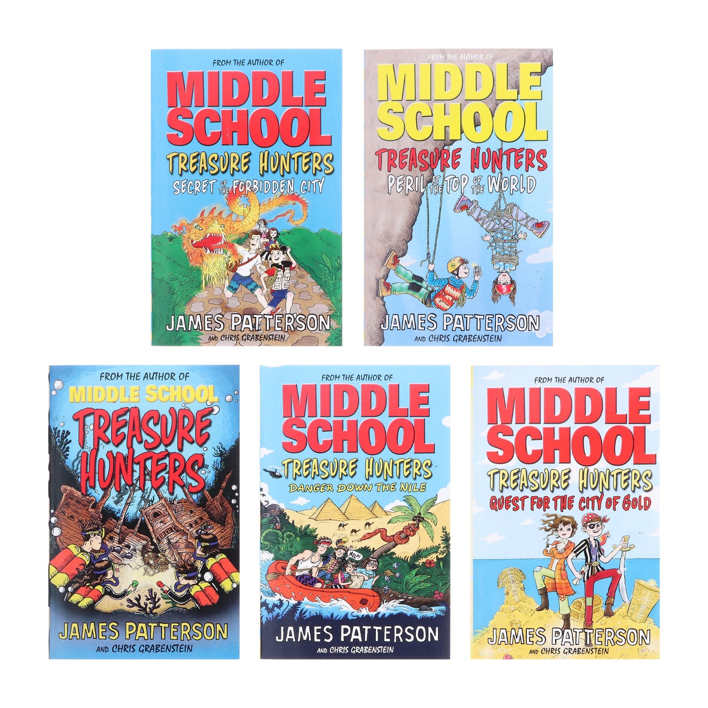 Middle School Treasure Hunters Series by James Patterson 5 Books Collection Set - Ages 9-11 - Paperback 9-14 Arrow Books