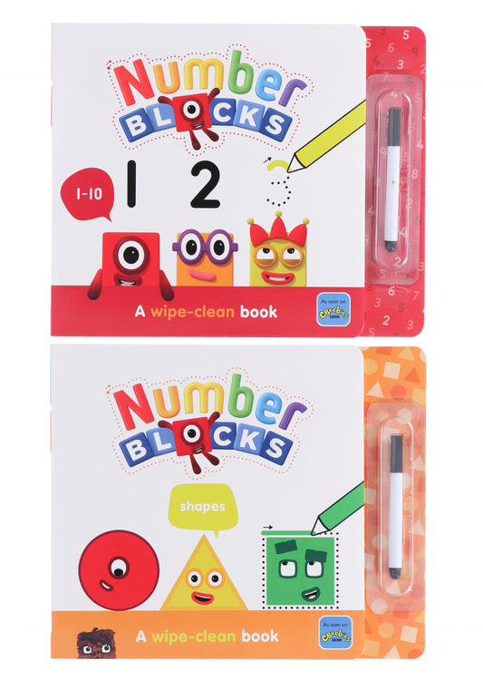 Numberblocks And Alphablocks My First Numbers And Letters 4 Wipe-Clean Books (Pens Included) - Ages 0-5 - Paperback