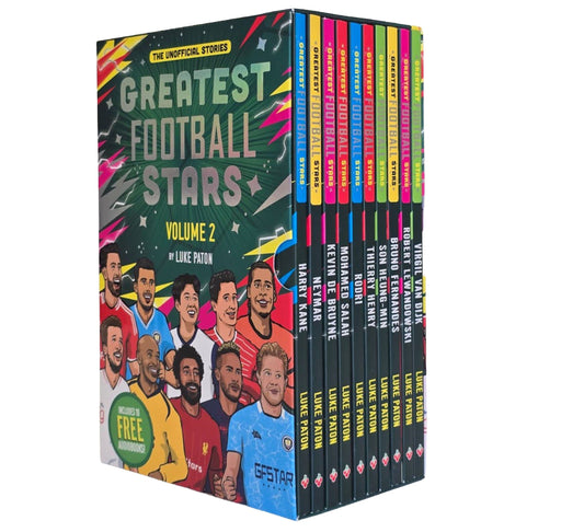 The Greatest Football Stars (Volume 2) by Luke Paton 10 Books Collection Box Set (Includes 10 Free Audiobooks!) - Ages 7-9 - Paperback
