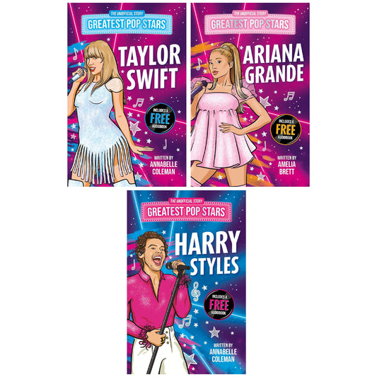 Greatest Pop Stars Series 3 Books Collection Set (Includes A Free Audiobook) - Ages 7-9 - Paperback