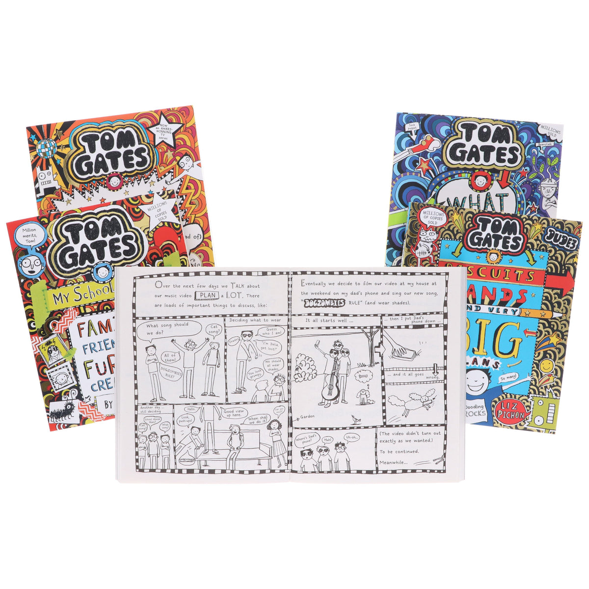 Tom Gates by Liz Pichon: Books 11-15 Collection Set - Ages 7-9 - Paperback