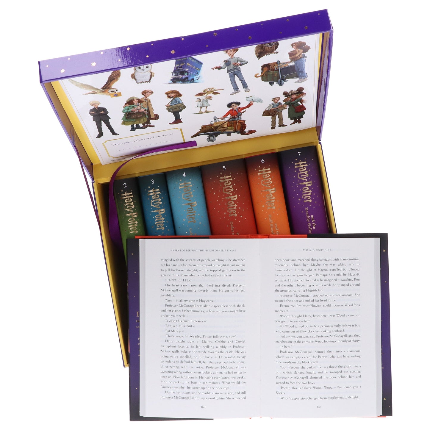 Harry Potter Magical Owl Post Box Set by J.K. Rowling: Complete 7 Books Children’s Collection With Fun Character Stickers! - Ages 9-11 - Hardback
