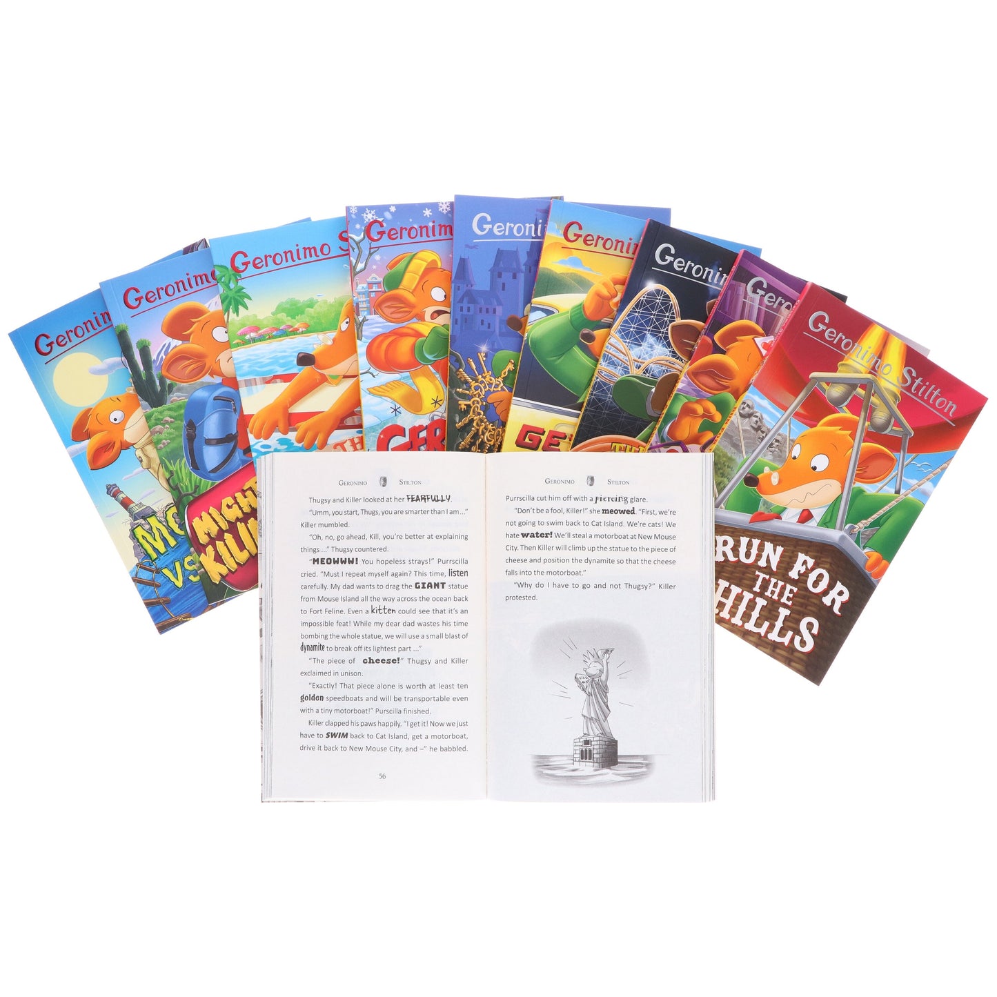 Geronimo Stilton The Illustrated 10 Book Collection (Series 7) Box Set - Ages 5-8 - Paperback 5-7 Sweet Cherry Publishing