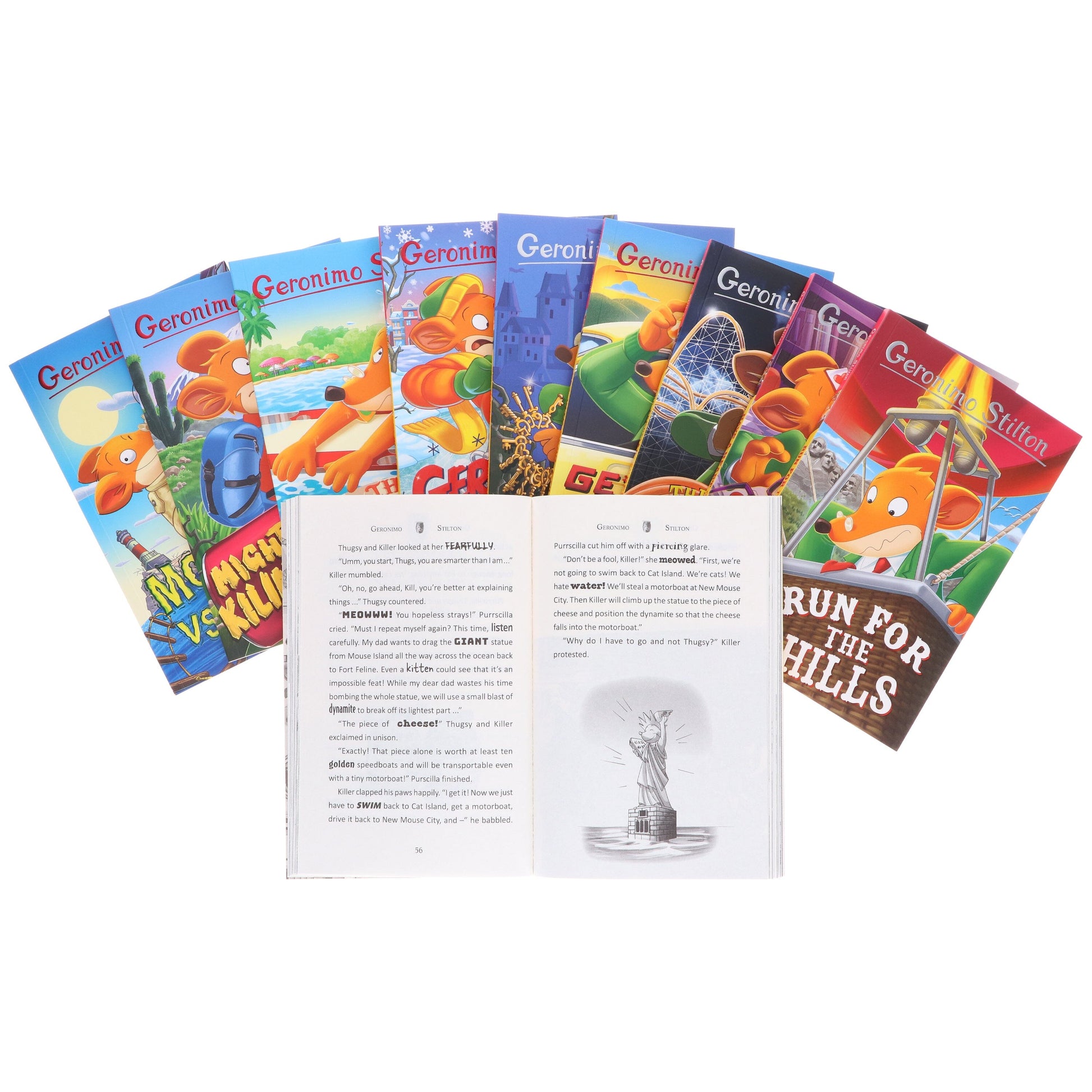 Geronimo Stilton The Illustrated 10 Book Collection (Series 7) Box Set - Ages 5-8 - Paperback 5-7 Sweet Cherry Publishing