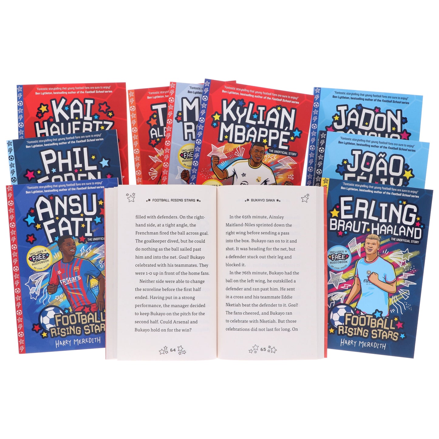 Football Rising Stars Series 1 by Harry Meredith 10 Books Collection Box Set - Ages 7-9 - Paperback