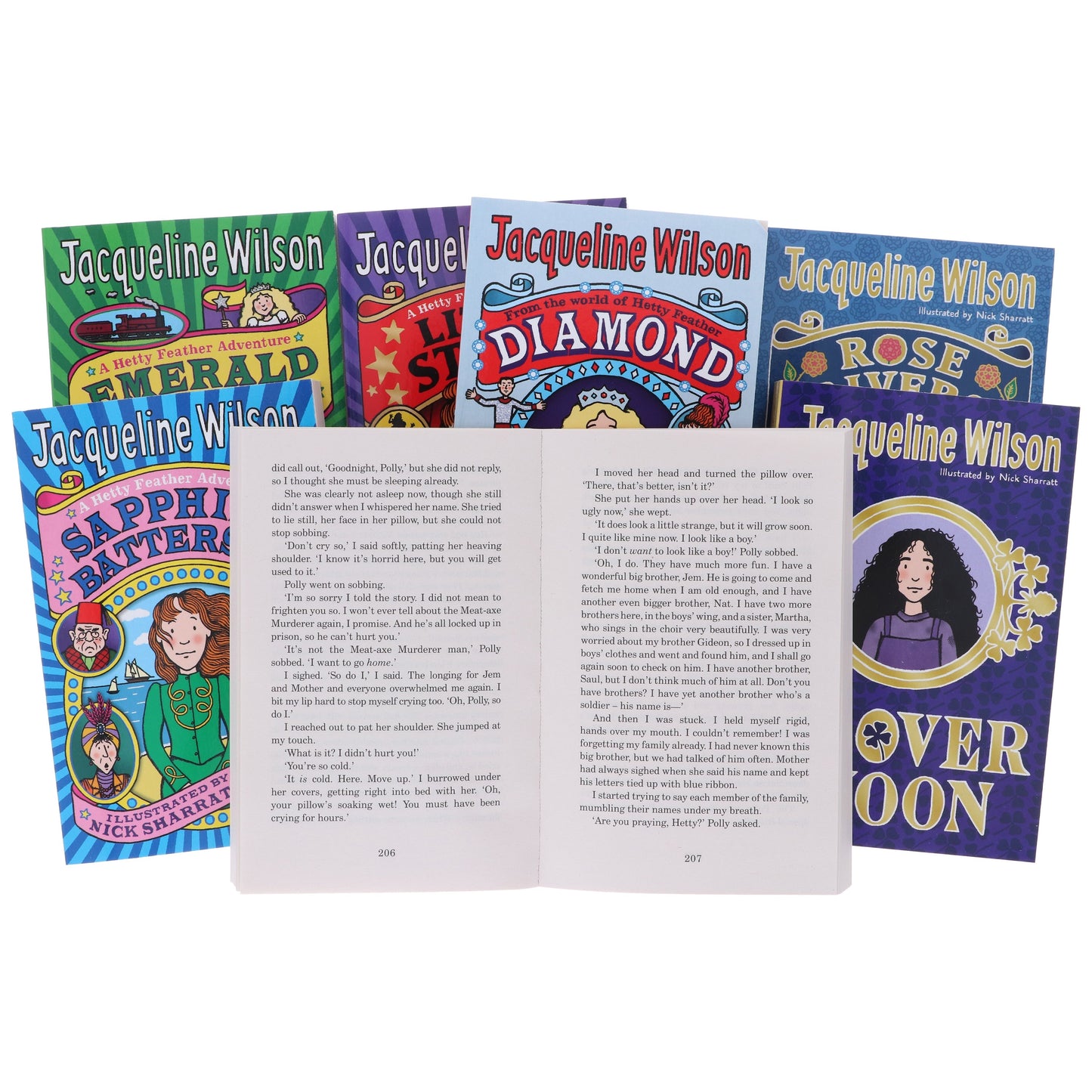 Hetty Feather Series by Jacqueline Wilson Illustrated 7 Books Collection Set - Ages 9-11 - Paperback