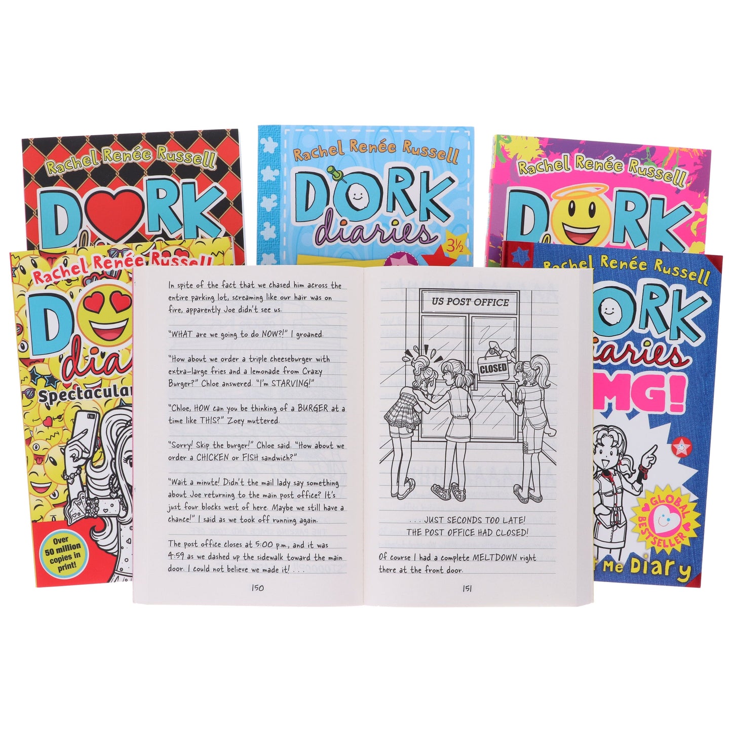 Dork Diaries Series By Rachel Renee Russell 6 Books Collection Set - Ages 9+ - Paperback