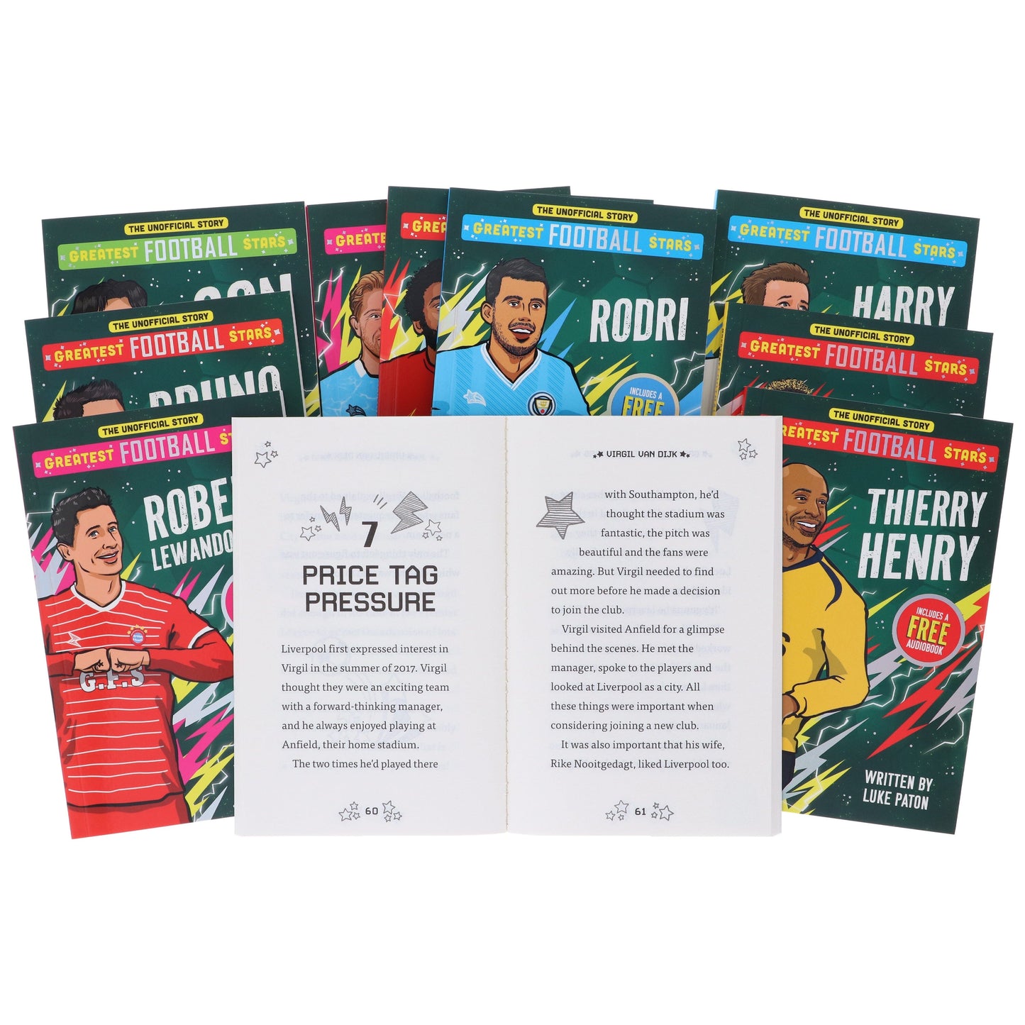 The Greatest Football Stars (Volume 2) by Luke Paton 10 Books Collection Box Set (Includes 10 Free Audiobooks!) - Ages 7-9 - Paperback