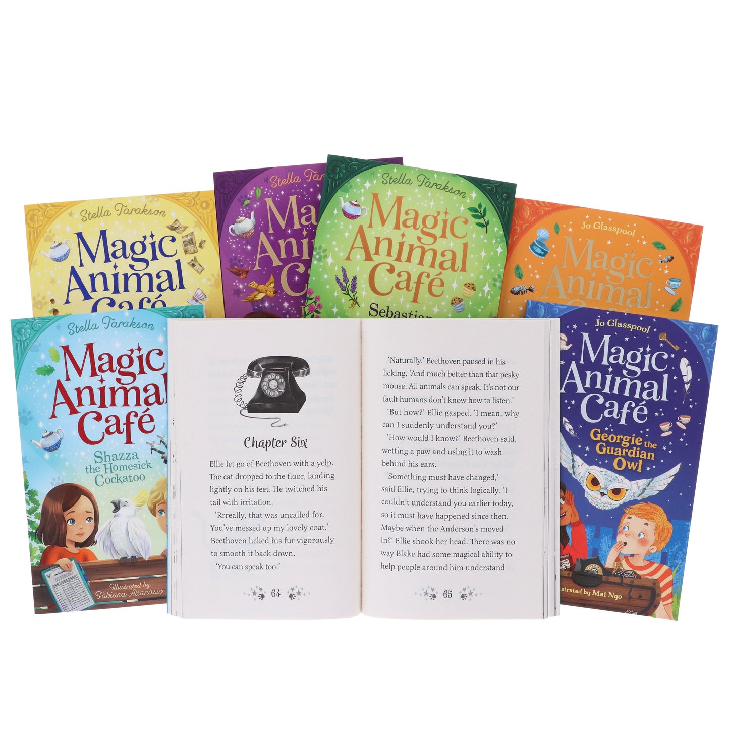 Magic Animal Cafe Series by Stella Tarakson & Jo Glasspool 7 Books Collection Set (Includes a Free Audiobooks!) - Ages 7-9 - Paperback