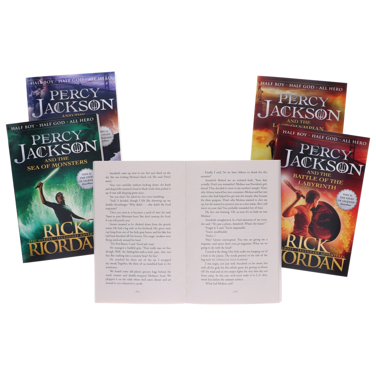 瑞克·萊爾頓 (Rick Riordan) 著《波西‧傑克森系列》5 本書合集盒裝 - 年齡 9-14 歲 - 平裝